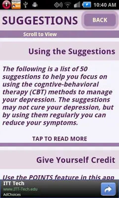 Depression CBT Self-Help Guide android App screenshot 14