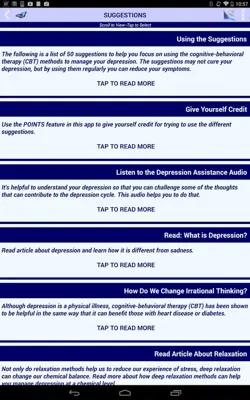 Depression CBT Self-Help Guide android App screenshot 8